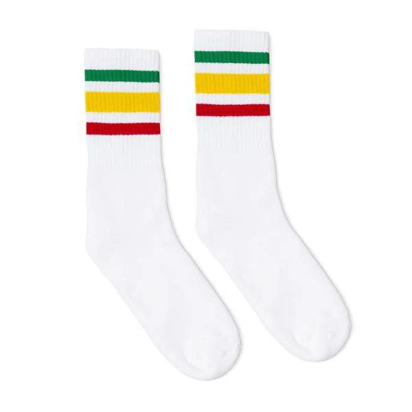 SOCCO Rasta Socks | White