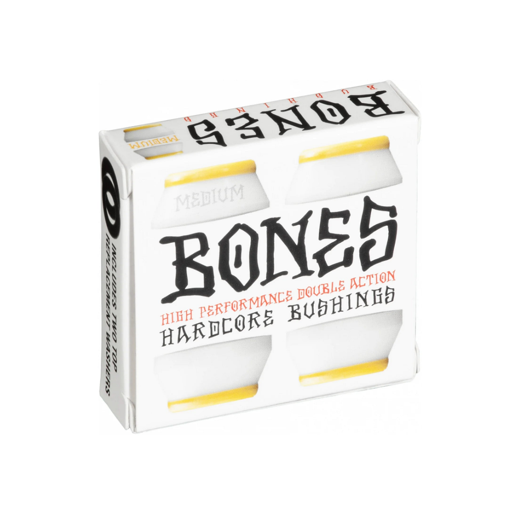 Bones Hardcore Medium Bushings 91a - White/Yellow (Set Of 4)