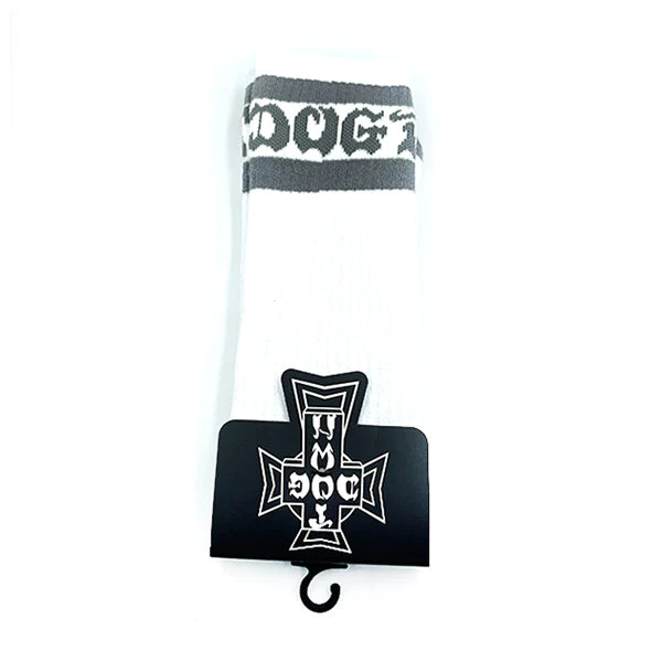 Dogtown Striped Tube Socks - White/Grey