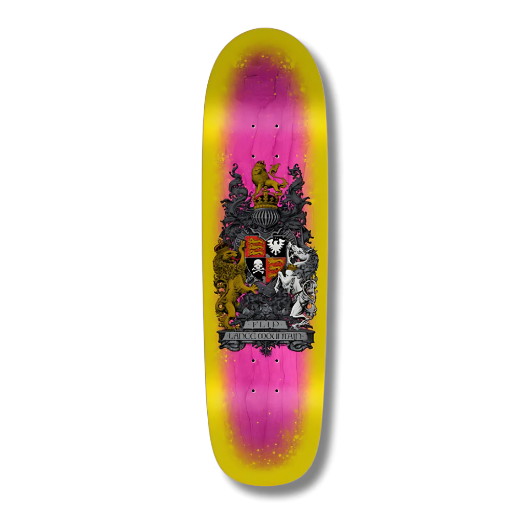 Flip Lance Mountain Screen Print "Spray Crest" Pink - 8.75"