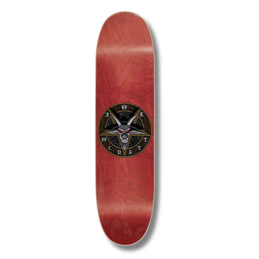 101 Adam McNatt "Star Of Satan" Screen Print Shaped Re-Issue Deck - Red - 8.0"