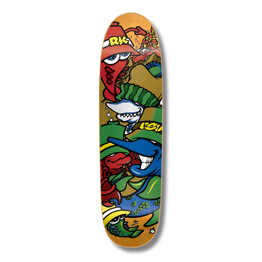 New Deal Knigge "Deep Sea Vandal" Screen Print Reissue Deck - 8.6" Orange