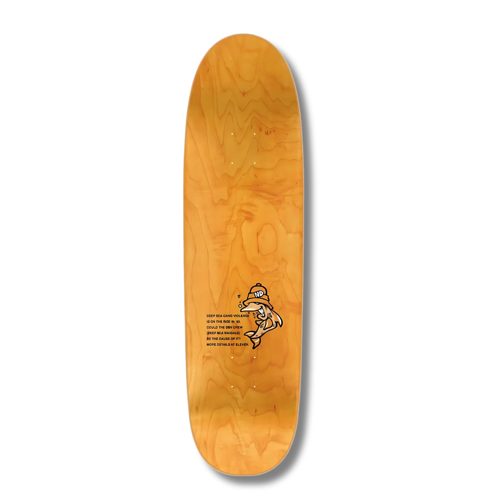 New Deal Knigge "Deep Sea Vandal" Screen Print Reissue Deck - 8.6" Orange