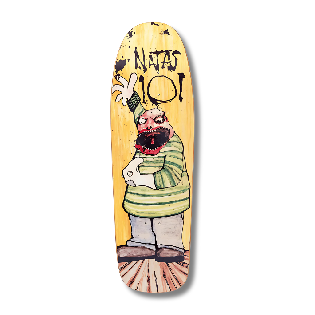 101 Skateboards Natas "Sock Puppet" Slick Bottom - Yellow 9.65"