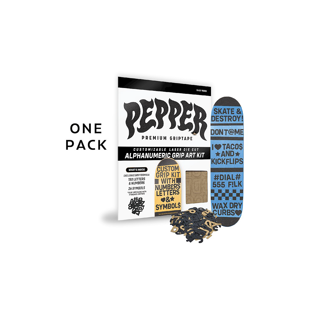 Pepper Alphanumeric Custom Griptape Kit
