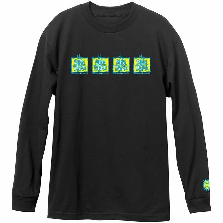 New Deal Apparel T-Shirt OG Napkin 4-Bar L/S - Black