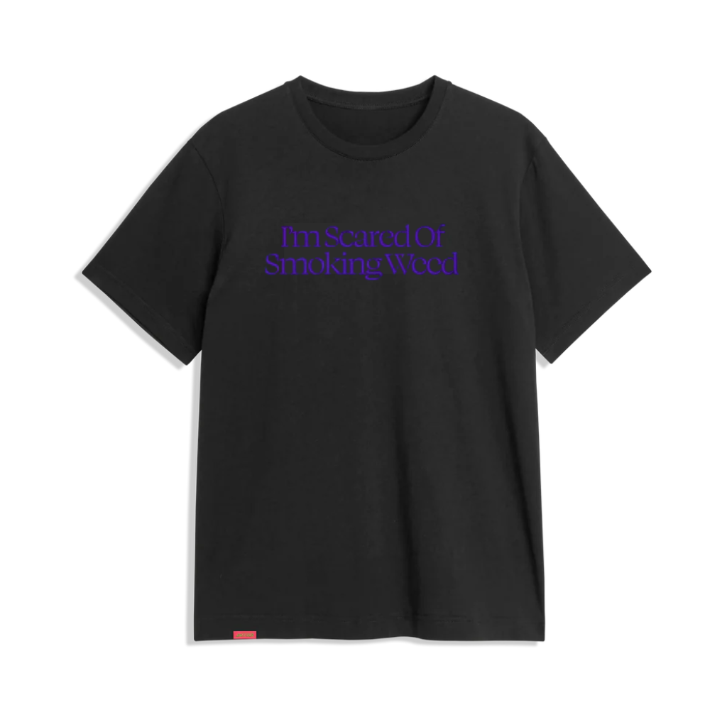 Jacuzzi Unlimited Scared of Smoking Weed S/S Premium Tee - Black/Purple