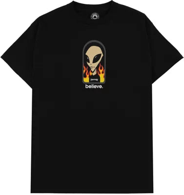 Thrasher x Alien Workshop Believe T-Shirt - Black