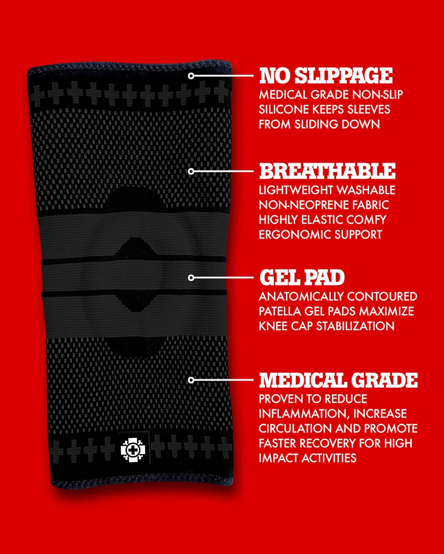 Old Bones Therapy Compression Knee Sleeve with Springs