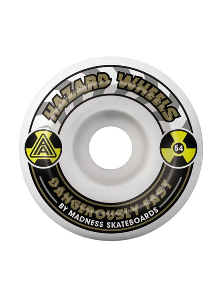 Hazard Wheels Hazard Alarm Aa: Conical White/Gold 54mm Wheels