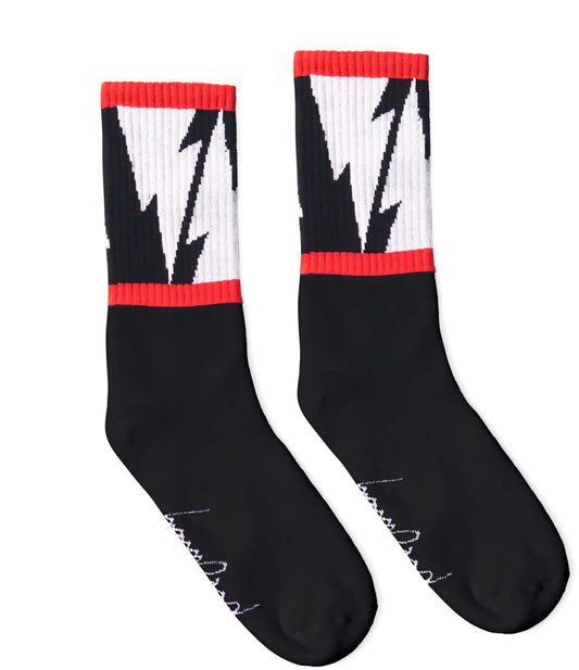 SOCCO Mike Vallely Lightning Bolt Socks V2 | Black