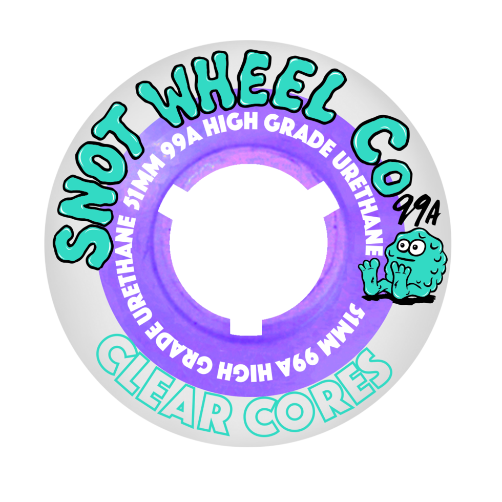 Snot Clear Cores wheels 99a (clear/purple/51mm)