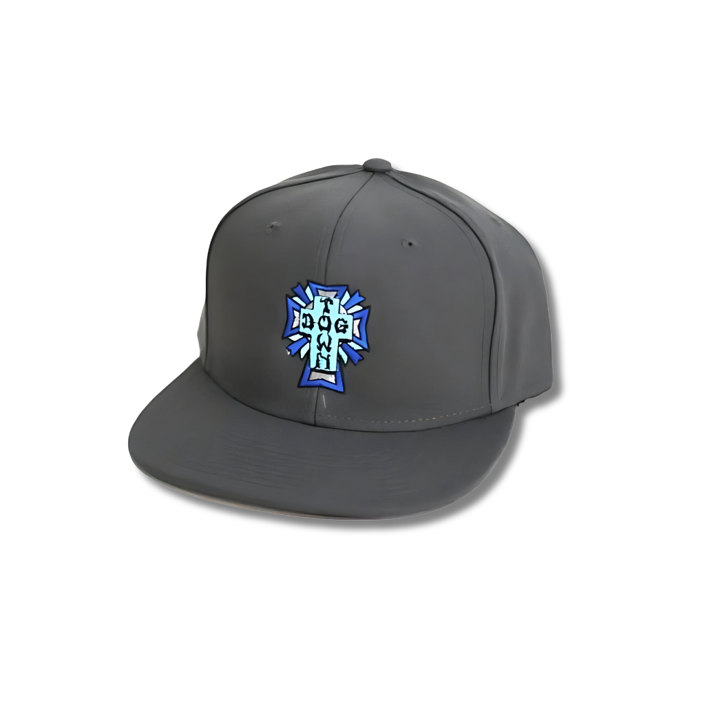 Dogtown Cross Logo Snapback Hat - Grey