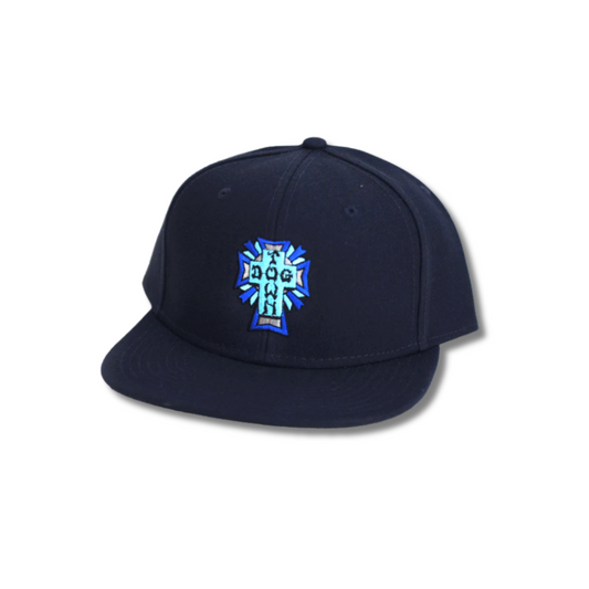 Dogtown Cross Logo Snapback Hat - Navy