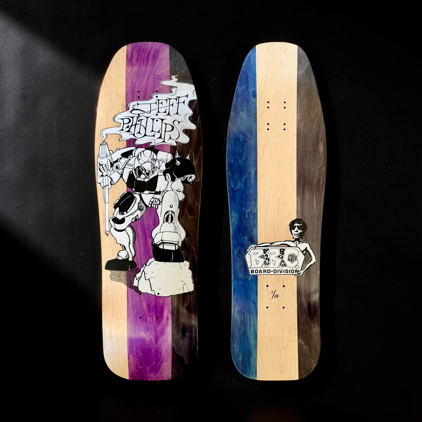 Jeff Phillips BBC Gundam Limited Edition, HAND-PAINTED Deck (1 of 10)