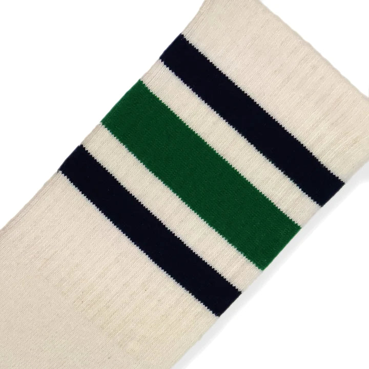 SOCCO Naturals | Navy & Kelly Green Striped