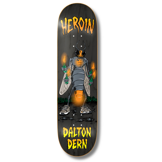 Heroin Dalton Dern "Bug" Skateboard Deck - 8.38"