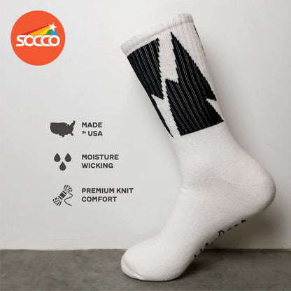 SOCCO Mike Vallely Bolt Socks | White