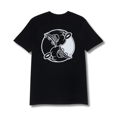 New Deal Apparel T-Shirt Vallely Alien Kurzarm - Schwarz