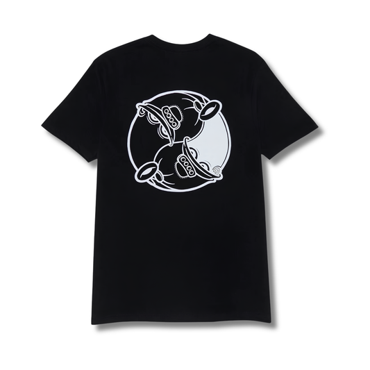 New Deal Apparel T-Shirt Vallely Alien Kurzarm - Schwarz