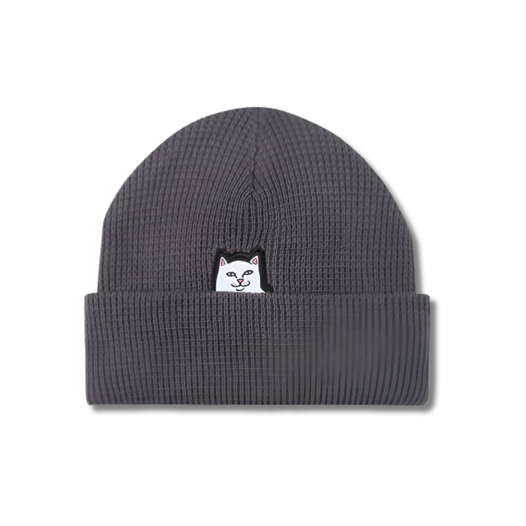 RIP N DIP Lord Nermal Waffle Knit Beanie CHARCOAL