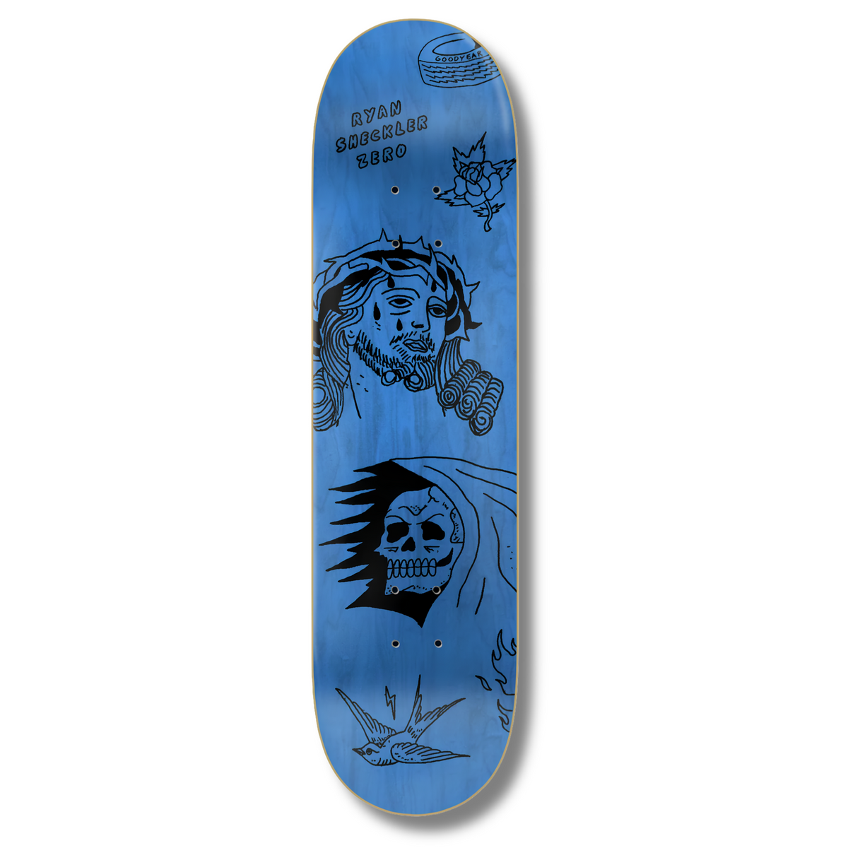 Zero Ryan Sheckler "Suffer" Gold Foil Skateboard Deck  - 8.5"