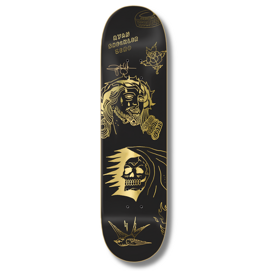 Zero Ryan Sheckler "Suffer" Gold Foil Skateboard Deck  - 8.5"