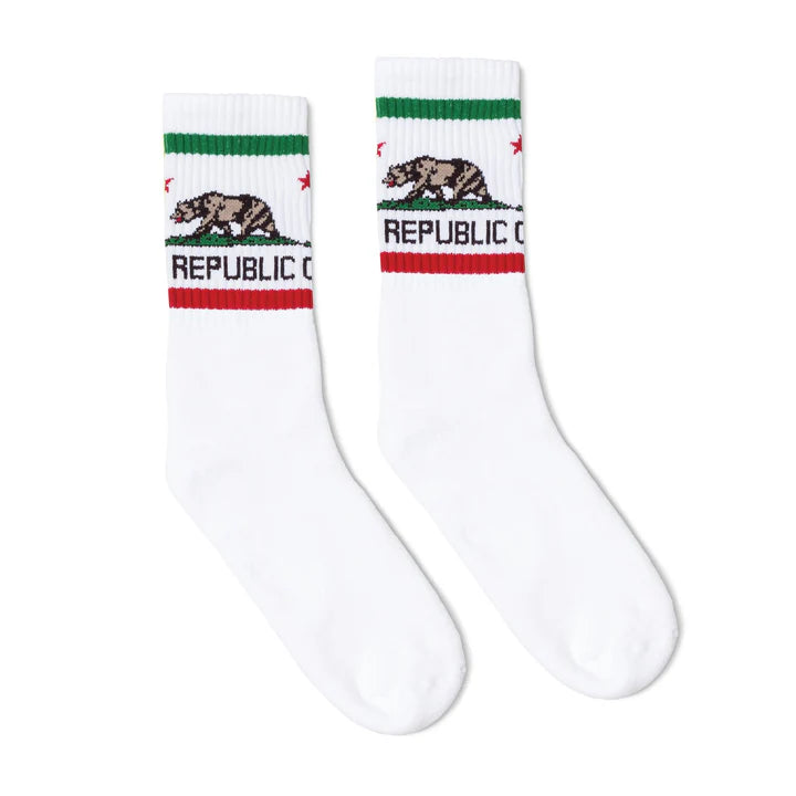 SOCCO Cali Bear Socks | White