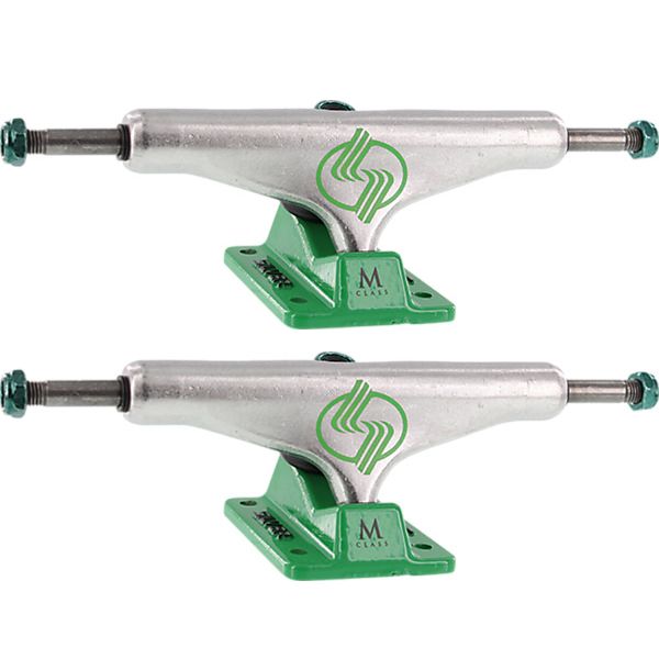 Silver M-Class Hollow Polished/Green (Pair)
