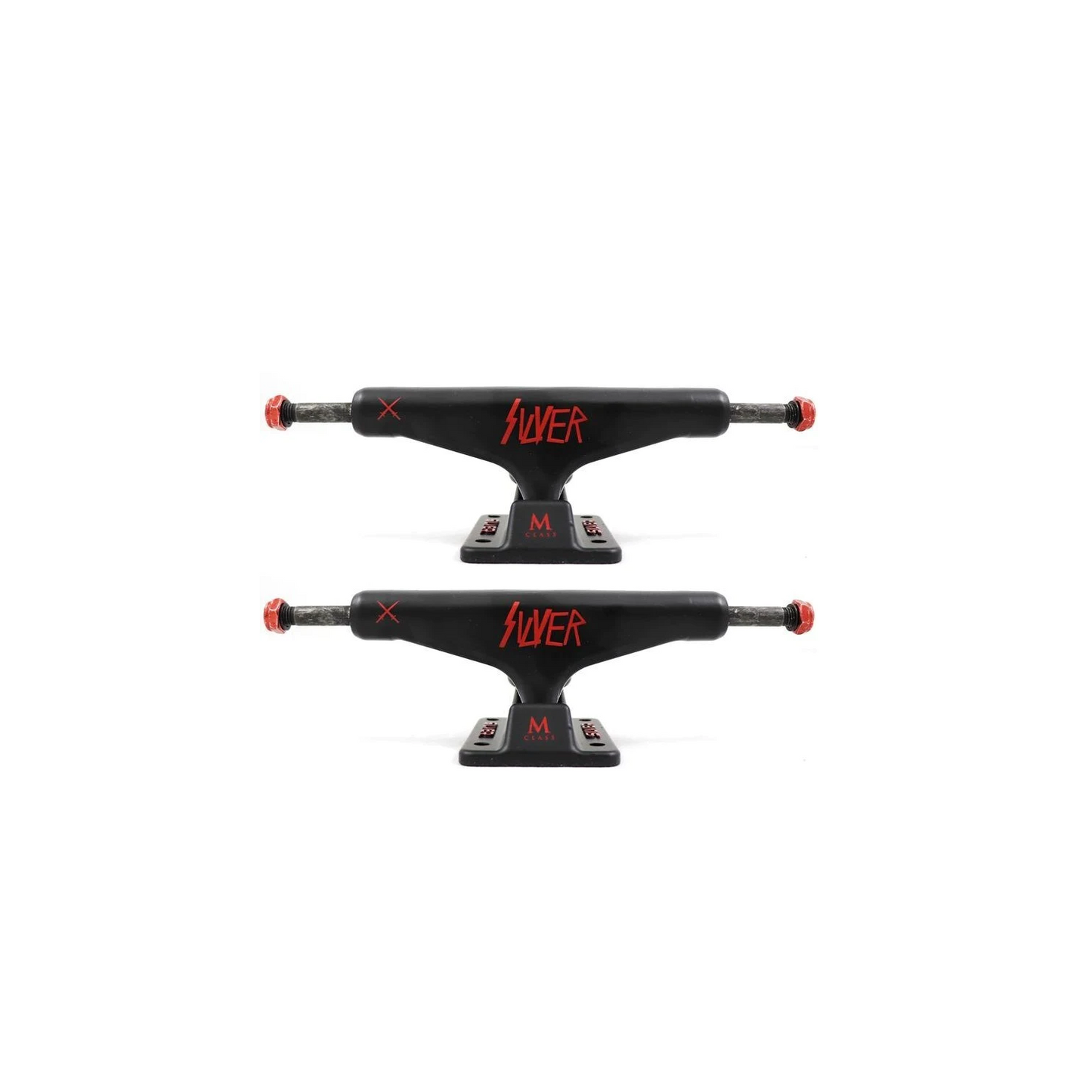 Silver M-Class Hollow Skateboard Trucks Slay - Black (Pair)