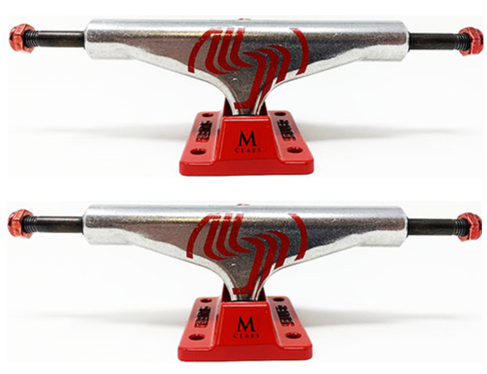 Silver M-Class Hollow Polished/Red (Pair)