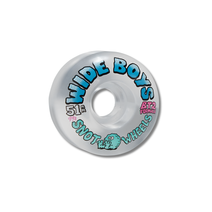 Snot Wheel Co. Ruedas Wide Boys Transparentes/Azules – 51mm 99A