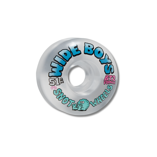 Snot Wheel Co. Wide Boys Clear/Blue Wheels – 51mm 99A
