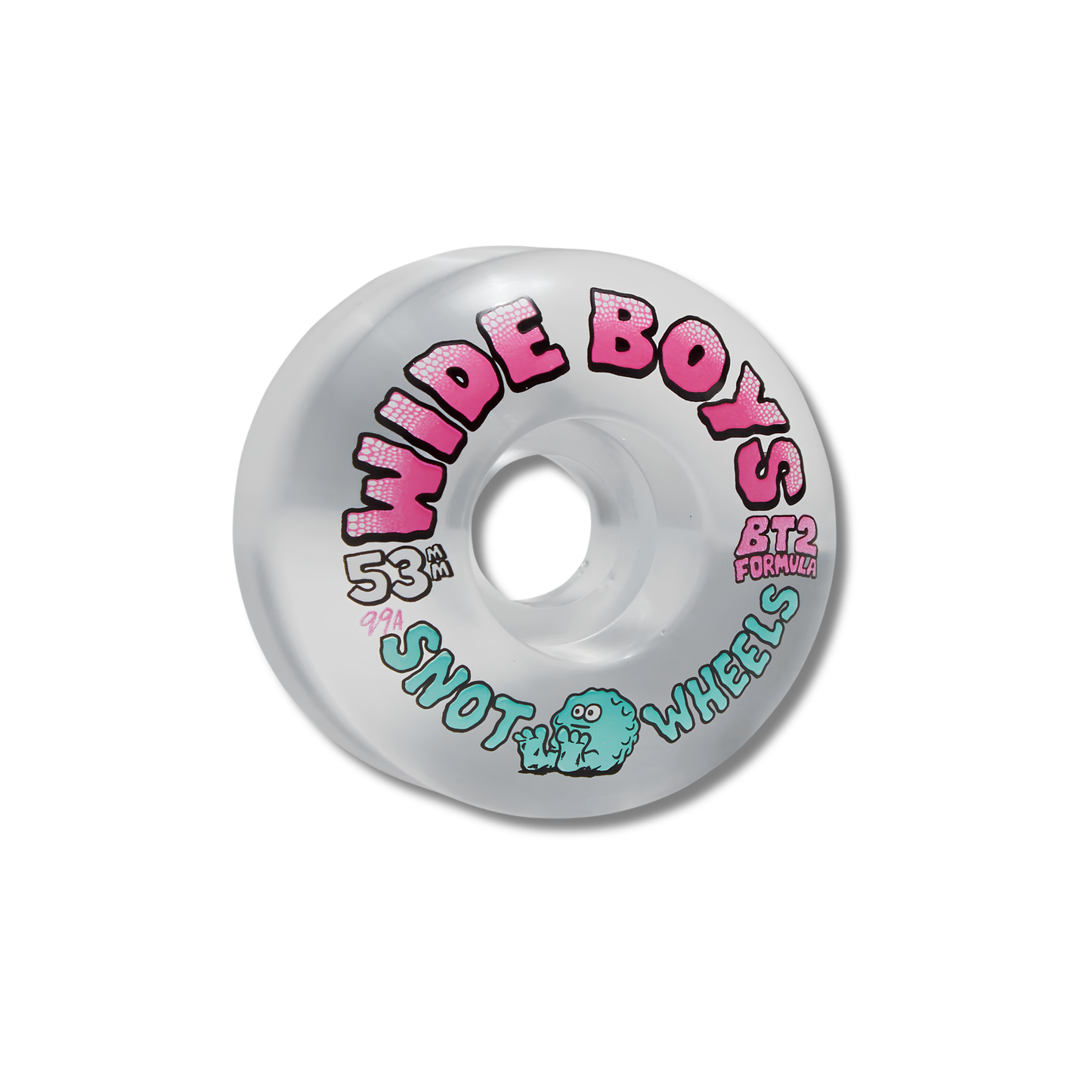 Snot Wheel Co. Wide Boys Clear/Pink Wheels – 53mm 99A