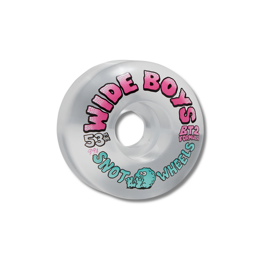 Snot Wheel Co. Wide Boys Clear/Pink Wheels – 53mm 99A