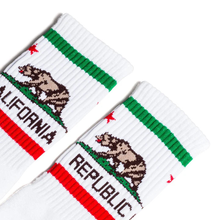 SOCCO Cali Bear Socks | White