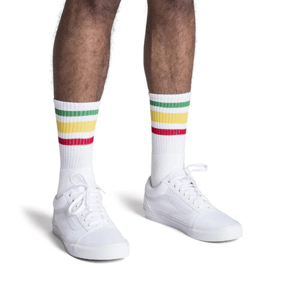 SOCCO Rasta Socks | White