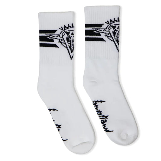 SOCCO Mike Vallely x Dirty Donny Collaboration Crew Socks | White