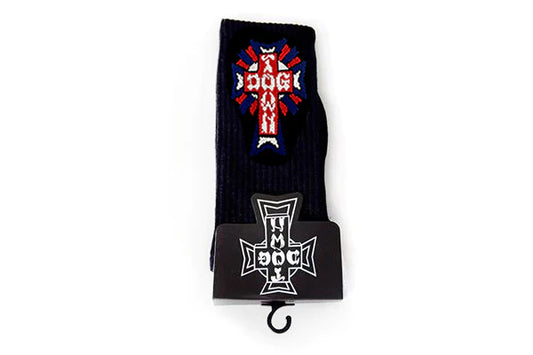 Dogtown Cross Logo Color Crew Socks-Black