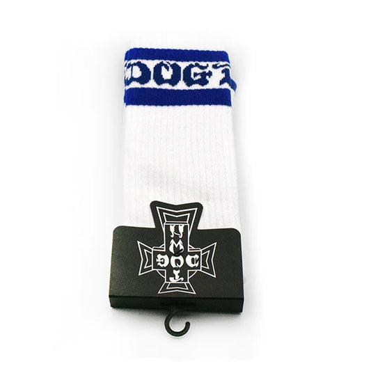 Dogtown Striped Tube Socks - White/Blue