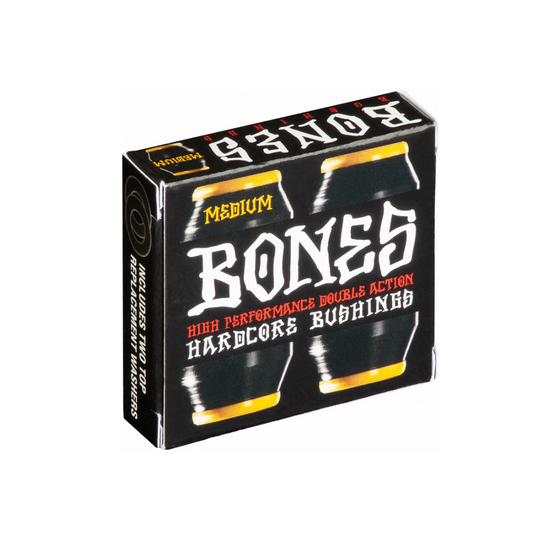 Bones Hardcore Medium Bushings 91a - Black/Yellow (Set Of 4)