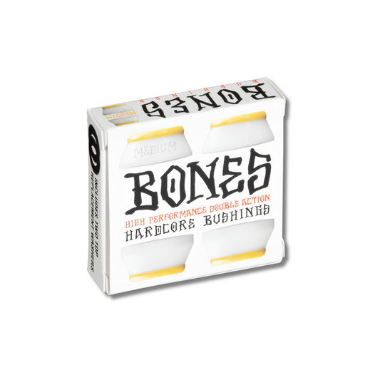 Bones Hardcore Medium Bushings 91a - White/Yellow (Set Of 4)
