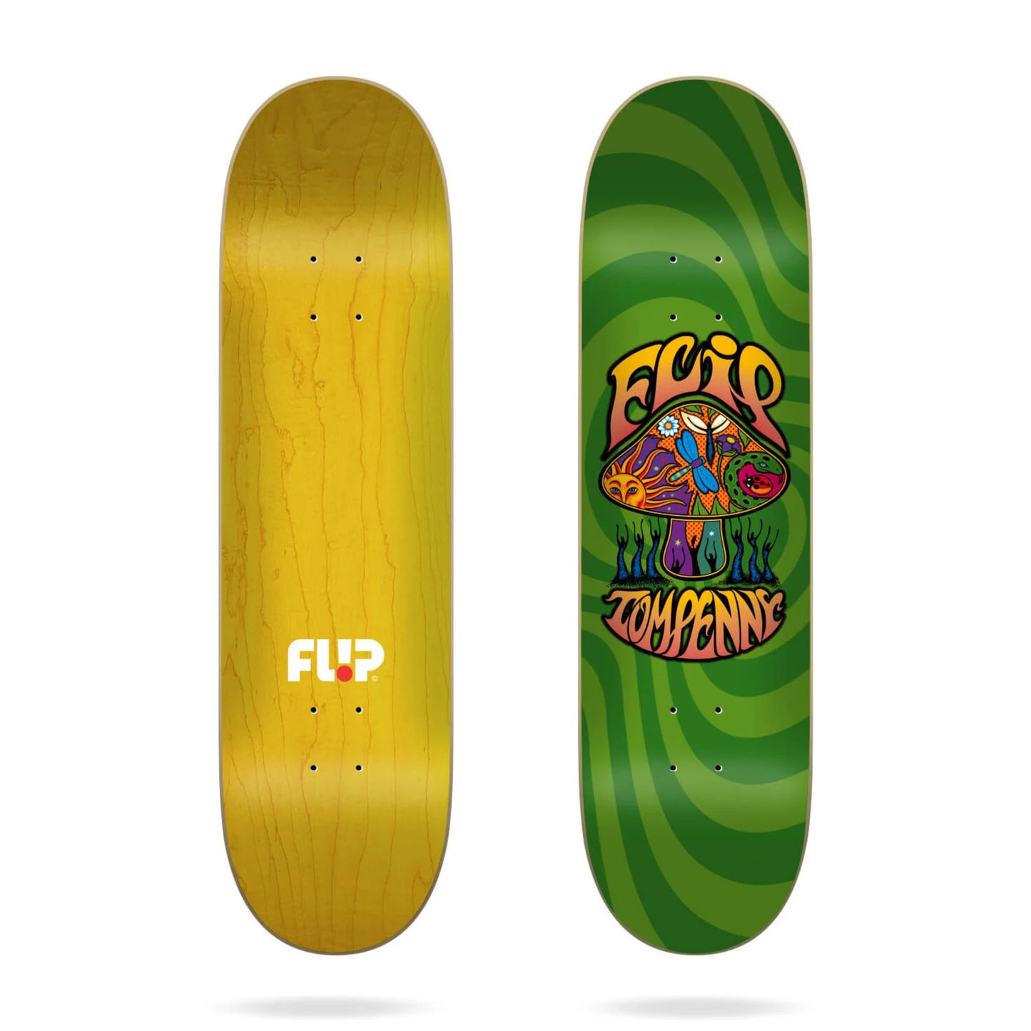 Flip Penny "LoveShroom" Deck - Green - 8.25"