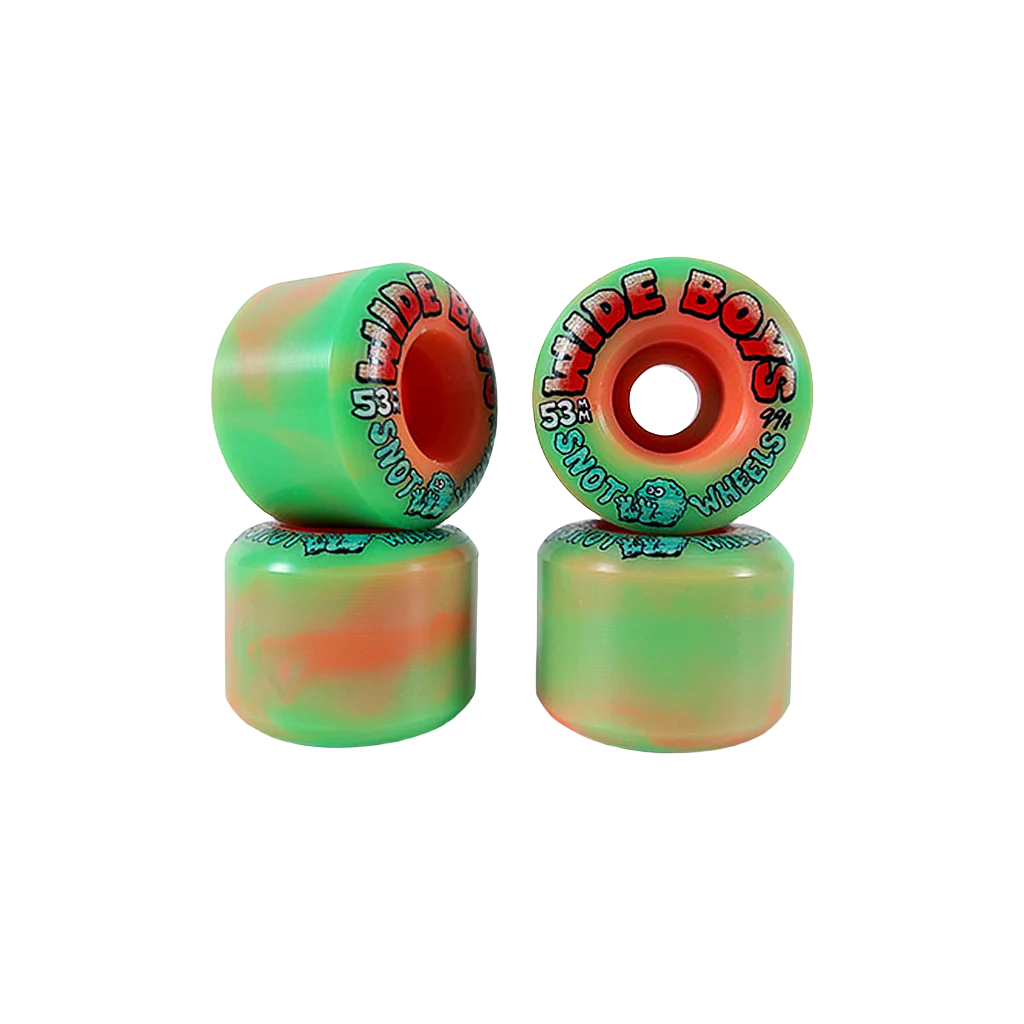 Snot Wheel Co. "Wide Boys Swirl" Orange/Green - 53mm/99a