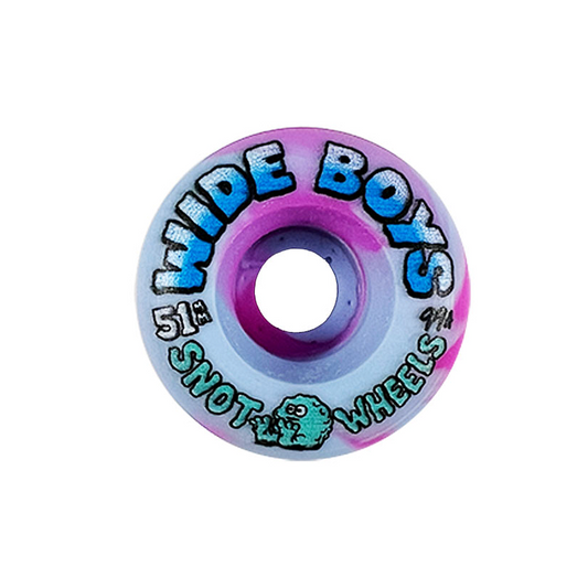 Snot Wheel Co. "Wide Boys Swirl" Ice Blue/Pink - 51mm/99a