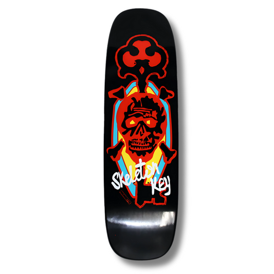 Skeleton Key MFG - Darren Navarrette "Skate or Die" Shaped Skateboard Deck - 9.02"