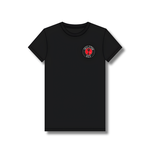 Skeleton Key Red/White Logo Tee - Black