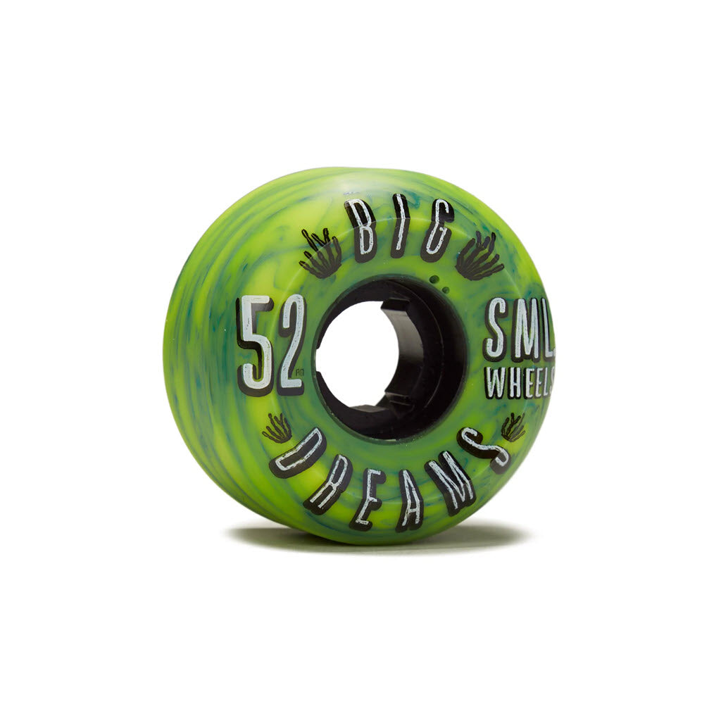 sml. Wheels Succulent Cruiser- Blue/ Yellow Swirl- 52mm/ 92a/ V-Cut