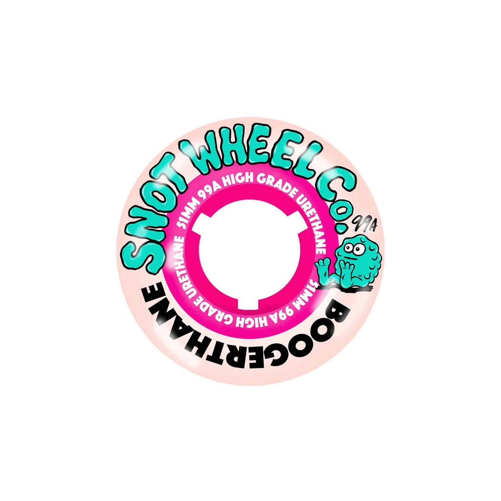 Snot Wheel Co. "Team Boogerthane" Pink Core/Natural Outer - 51mm/99a