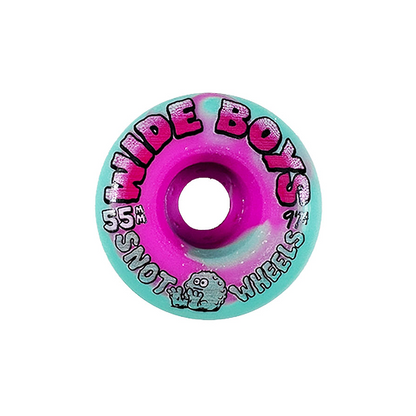 Snot Wheel Co. "Teal/Pink Swirl" Skateboard Wheels - 55mm/97a